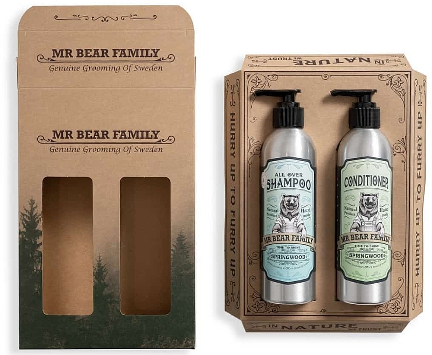 Zestaw - Mr. Bear Family Kit (spampoo/250 ml + cond/250 ml) — Zdjęcie N1