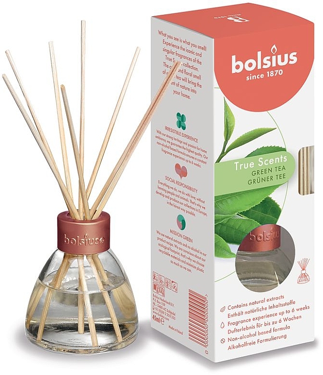 Dyfuzor zapachowy Zielona herbata - Bolsius Fragrance Diffuser True Scents — Zdjęcie N1