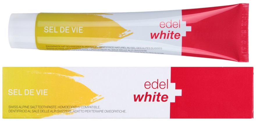 Ziołowa pasta do zębów z solą z Alp szwajcarskich - EDEL+WHITE Sel De Vie