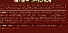 Hydrożelowe płatki ze złotem i ekstraktem z jaskółczego gniazda - Sersanlove Gold Bird's Nest Eye Mask  — Zdjęcie N4