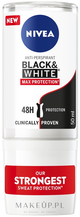 Antyperspirant w kulce - NIVEA Black & White Max Pro 48H Antiperspirant Roll-On — Zdjęcie 50 ml