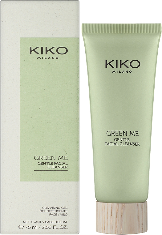 Delikatny żel do mycia twarzy - Kiko Milano Green Me Gentle Facial Cleanser — Zdjęcie N2
