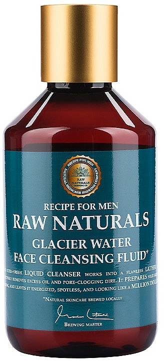 Płyn do mycia twarzy dla mężczyzn - Recipe For Men RAW Naturals Glacier Water Face Cleansing Fluid	 — Zdjęcie N1