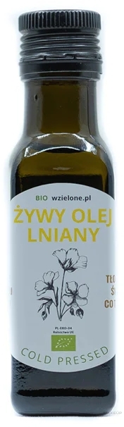 Olej lniany - LOV Organic Living Linseed Oil Cold Pressed — Zdjęcie 100 ml