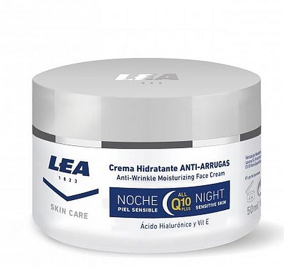Nawilżający krem ​​przeciwzmarszczkowy na noc - Lea Skin Care Anti-Wrinkle Moisturizing Q-10 Night Face Cream — Zdjęcie N1