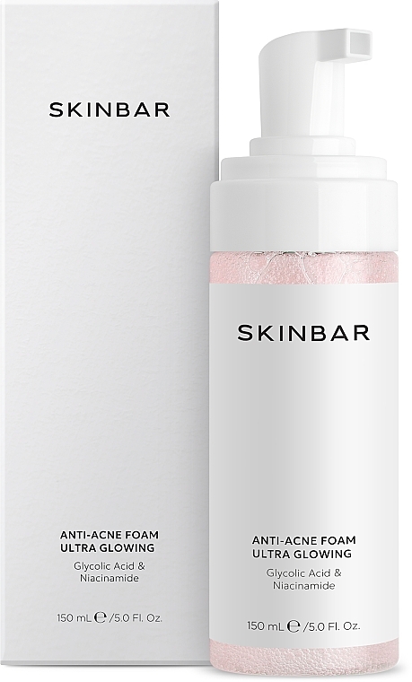 Pianka przeciwtrądzikowa z kwasem glikolowym i niacynamidem - SKINBAR Glycolic Acid & Niacinamide Face Foam — Zdjęcie N1