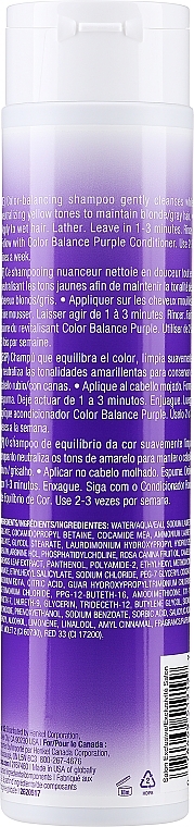 Szampon eliminujący żółte tony do włosów blond i siwych - Joico Color Balance Purple Shampoo — Zdjęcie N2