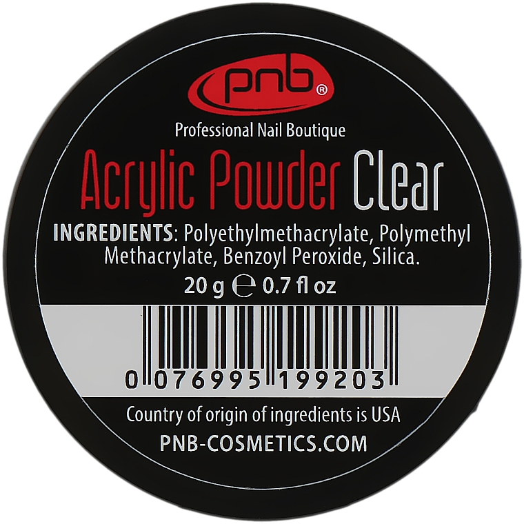 Puder akrylowy przezroczysty - PNB Acrylic Powder Clear — Zdjęcie N2