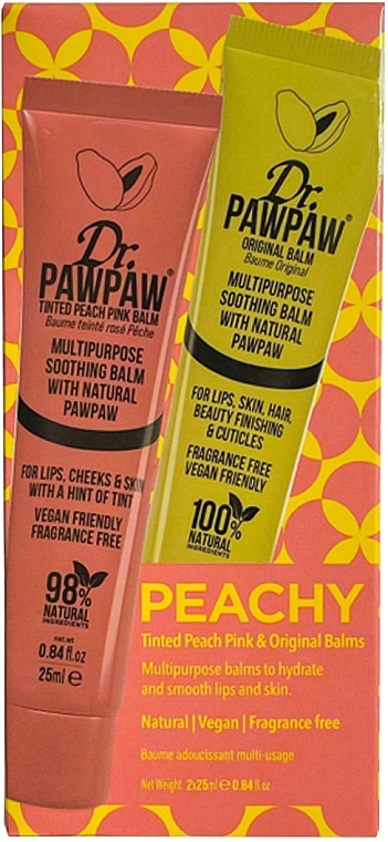 Zestaw - Dr. Pawpaw Peachy Gift Set (l/balm/25ml*2) — Zdjęcie N1