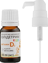 Suplement diety Witamina D3, dla dzieci, 600 mg w kroplach, 10 ml - Olidetrim — Zdjęcie N1