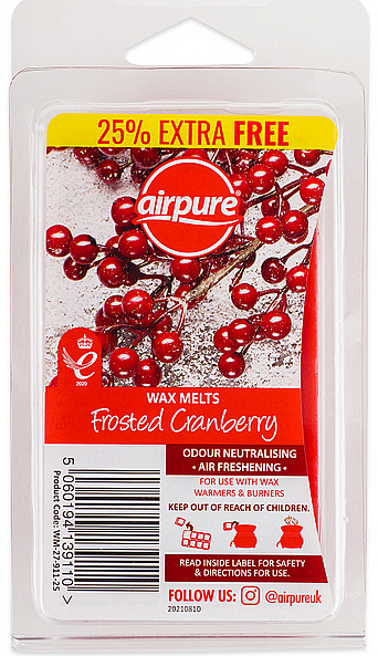 Wosk zapachowy - Airpure Frosted Cranberry 8 Air Freshening Wax Melts — Zdjęcie N1
