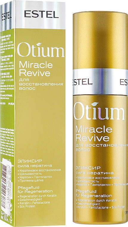 Eliksir regenerujący do włosów z keratyną - Estel Professional Otium Miracle Revive Elixir