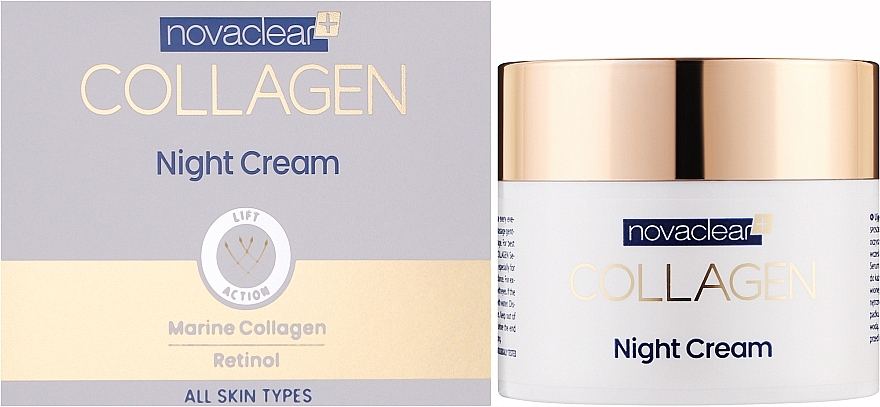 Kolagenowy krem do twarzy na noc - Novaclear Collagen Night Cream — Zdjęcie N2