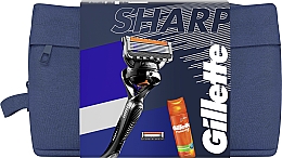 Zestaw - Gillette Fusion 5 ProGlide Sharp (gel/200ml + razor + blade/1pcs + bag) — Zdjęcie N1