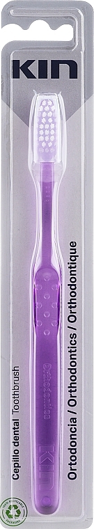 Szczoteczka ortodontyczna, fioletowa - Kin Orthodontics Toothbrush — Zdjęcie N1