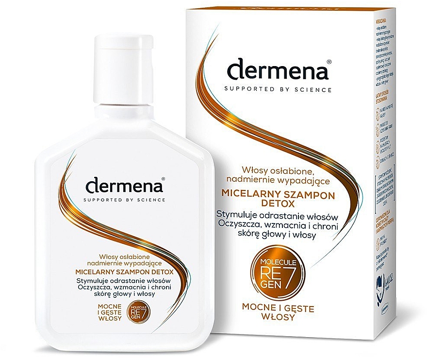 Micelarny szampon przeciw nadmiernemu wypadaniu włosów - Dermena Hair Care Detox Shampoo — Zdjęcie N1
