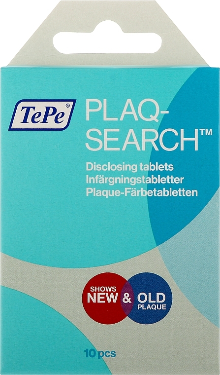 Tabletki wybarwiające płytkę nazębną - TePe PlaqSearch — Zdjęcie N1