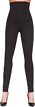 Damskie elastyczne legginsy z efektem push-up Bella, black - Bas Bleu — Zdjęcie N1