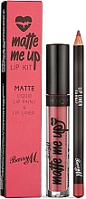 Kup Zestaw - Barry M Cosmetics Matte Me Up Lip Kit (lip/2.5ml + eye/pencil/0.4g)