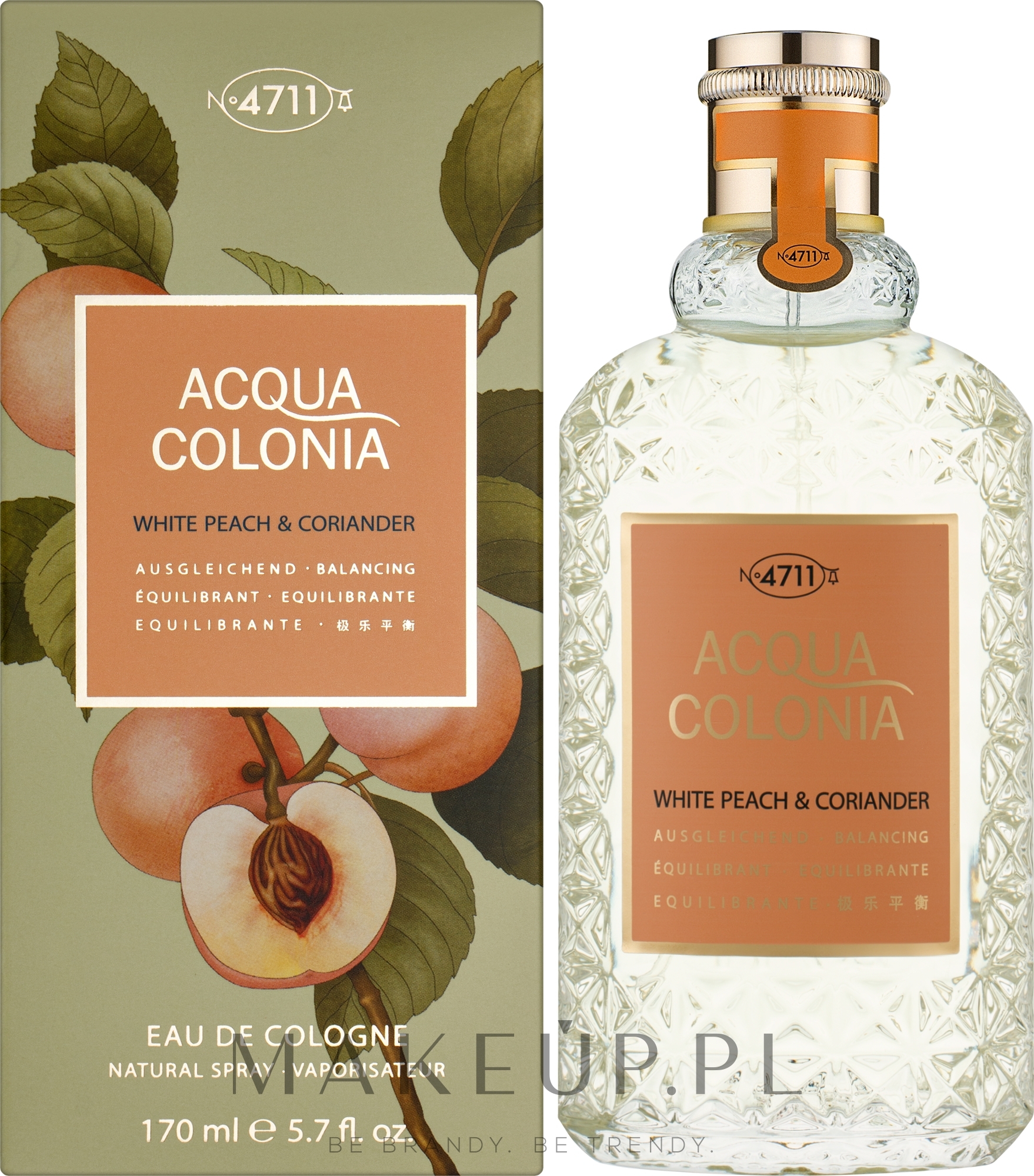 Maurer & Wirtz 4711 Acqua Colonia White Peach & Coriander - Woda kolońska — Zdjęcie 170 ml