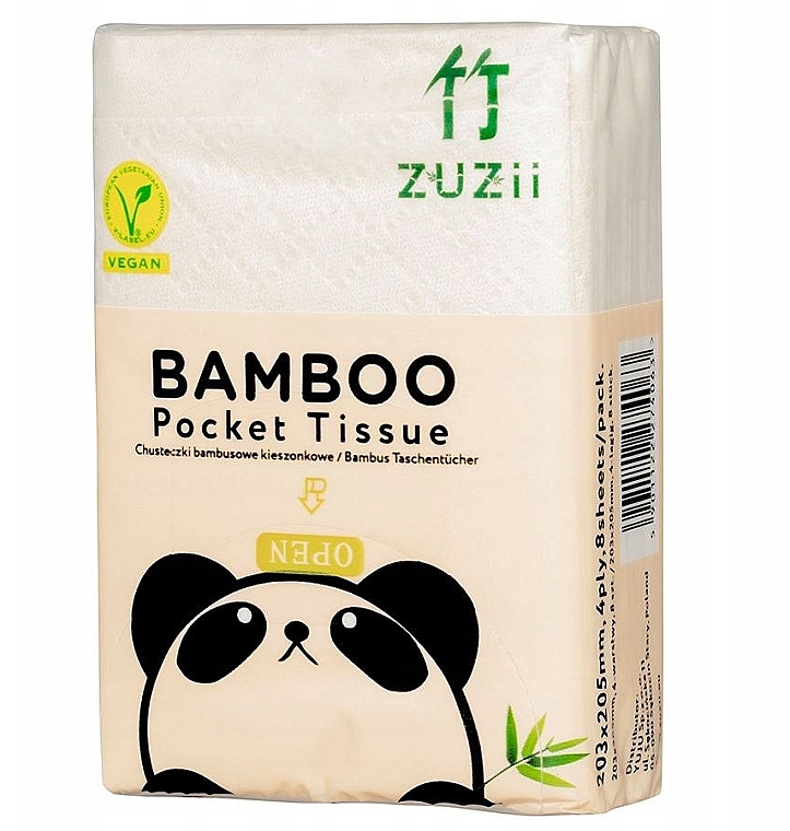 Bambusowe chusteczki kieszonkowe - Zuzii Bamboo Pocket Tissue — Zdjęcie N2