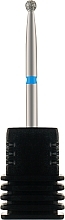 Frez diamentowy do paznokci, Balon, 801 001 023V 2,3 mm, niebieskie wycięcie - Tufi Profi Premium — Zdjęcie N1