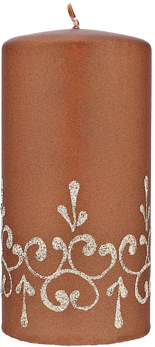 Świeca dekoracyjna, 7x14 cm, brązowa - Artman Tiffany Candle — Zdjęcie N1