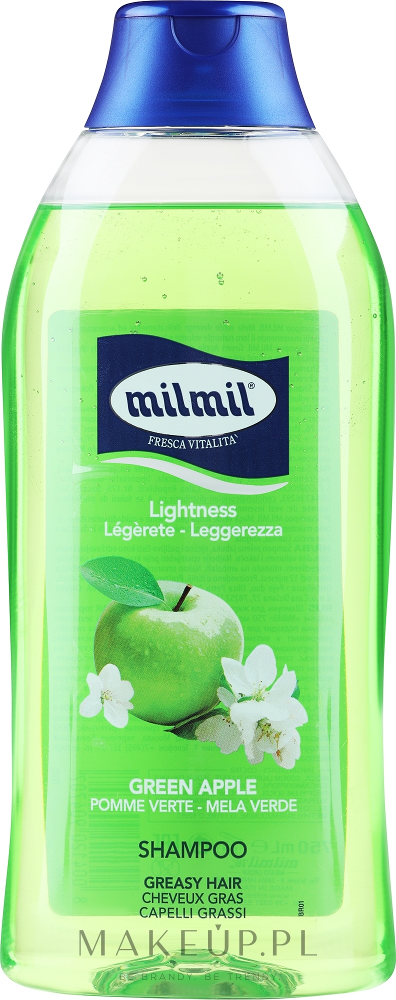 Szampon do tłustych włosów z ekstraktem z zielonego jabłka - Mil Mil — Zdjęcie 750 ml
