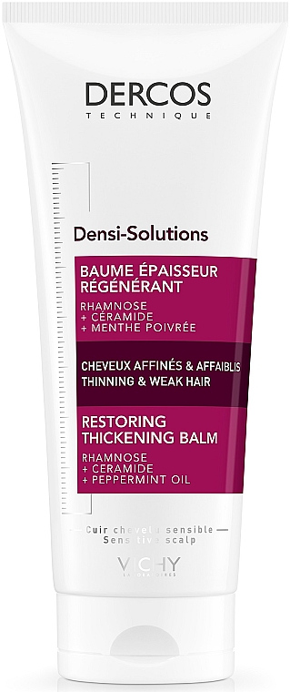 Regenerujący pogrubiający balsam do włosów cienkich i osłabionych - Vichy Dercos Densi-Solutions Restoring Thickening Balm