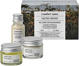 Zestaw - Comfort Zone Sacred Nature Regenerative Beauty Kit (balm/15ml + cr/15ml + serum/10ml) — Zdjęcie N1