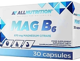 Suplement diety Magnez, 670 mg - Allnutrition Mag B6 Citrate — Zdjęcie N1