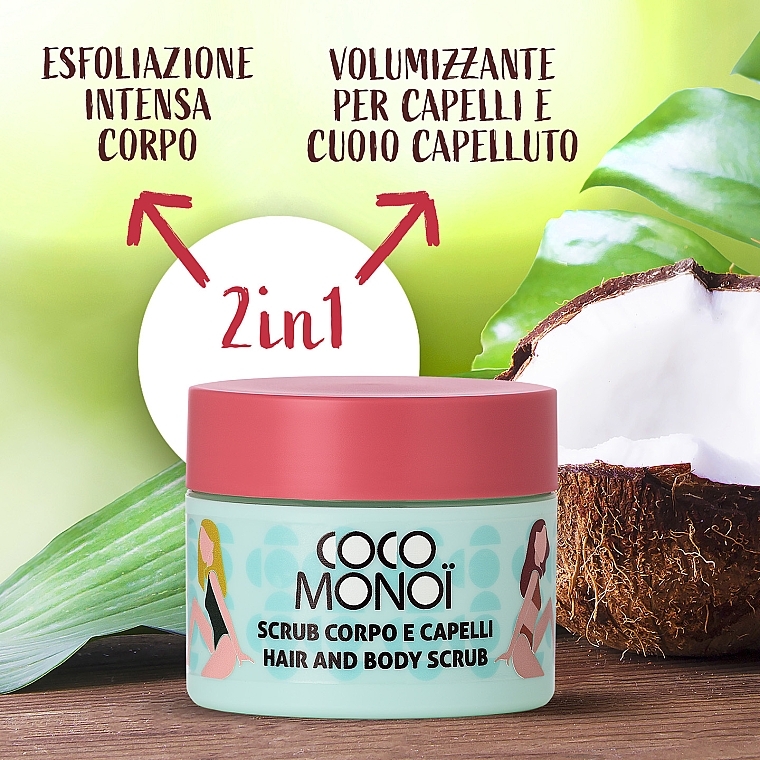 Peeling do włosów i ciała - Coco Monoi Hair And Body Scrub  — Zdjęcie N3