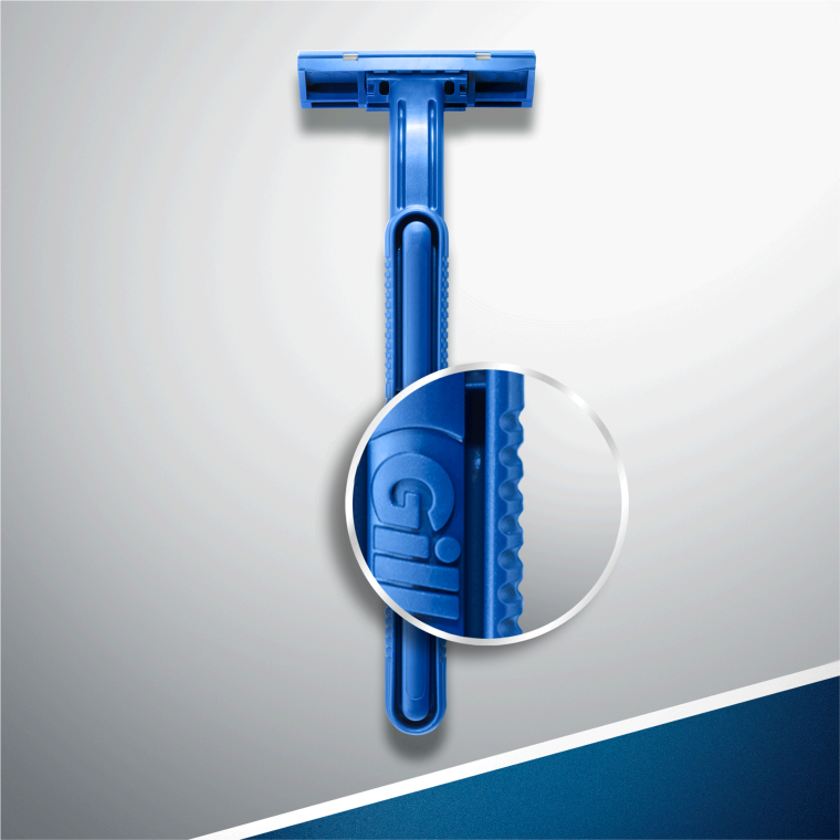 Jednorazowe maszynki do golenia, 9 + 1 szt. - Gillette Blue II Chromium — Zdjęcie N5