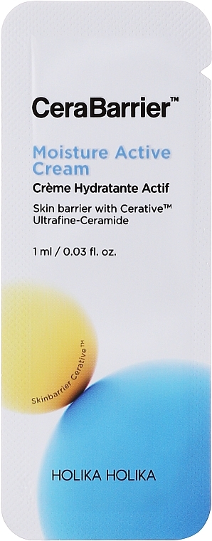 Nawilżający krem aktywny do twarzy - Holika Holika CeraBarrier Moisture Cream (próbka) — Zdjęcie N1