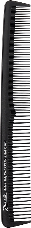 Węglowy grzebień do strzyżenia włosów, 18,5 cm, czarny - Janeke 823 Carbon Cutting Comb — Zdjęcie N1