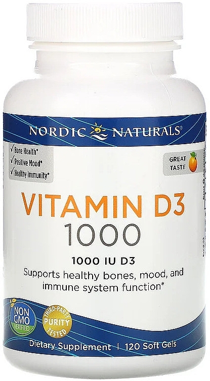 PRZECENA! Suplement diety Witamina D3 o smaku pomarańczy - Nordic Naturals Vitamin D3 Orange * — Zdjęcie N1