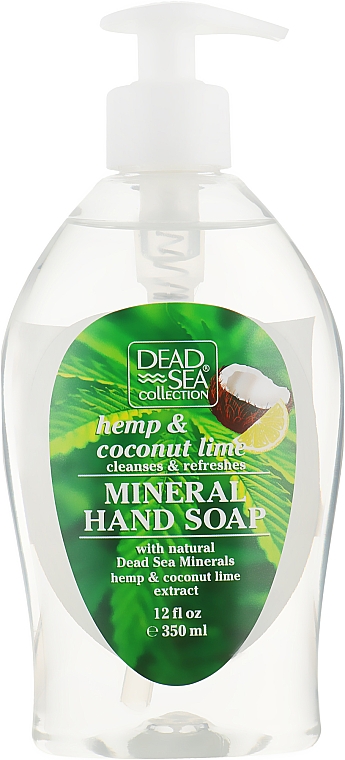 Mydło w płynie z ekstraktami z konopi, kokosa i limonki - Dead Sea Collection Hemp & Coconut Lime Hand Wash with Natural Dead Sea Minerals