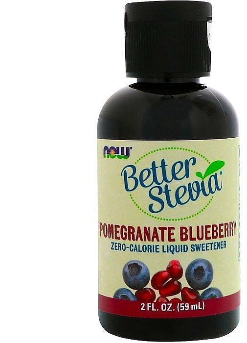 Słodzik w płynie Granat i jagoda - Now Foods Better Stevia Liquid Pomegranate Blueberry — Zdjęcie N1