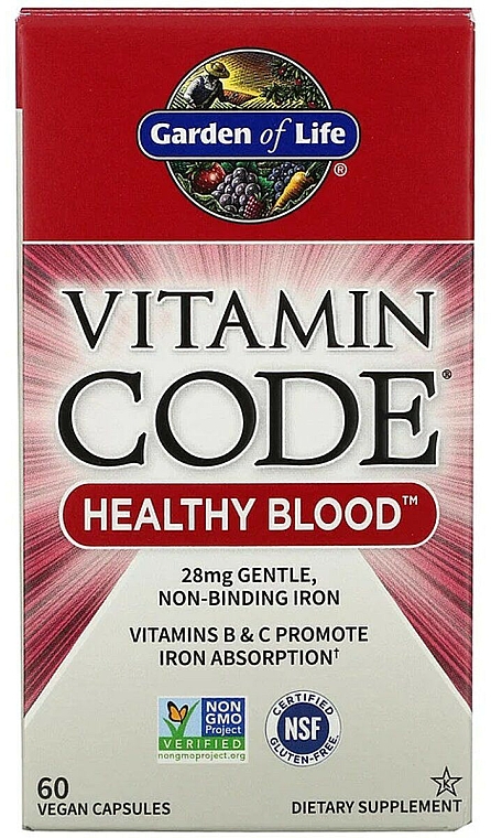 Suplement diety - Garden of Life Vitamin Code Healthy Blood — Zdjęcie N1