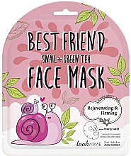 Kup Maska w płachcie do twarzy z mucyną ślimaka i zieloną herbatą - Look At Me Best Friend Snail + Green Tea Face Mask