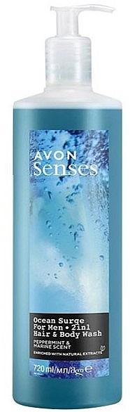 Żel do mycia ciała i włosów dla mężczyzn - Avon Senses Ocean Surge Shower Gel — Zdjęcie N5