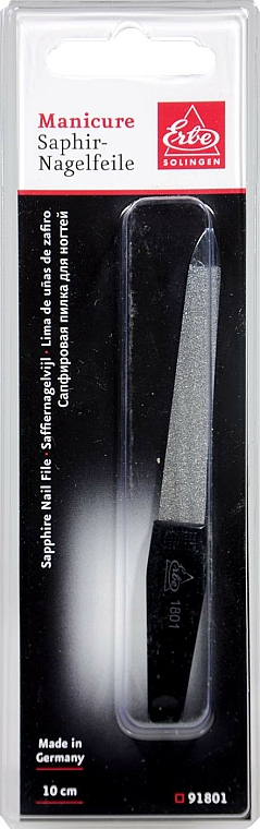 Pilnik szafirowy do paznokci, 10 cm - Erbe Solingen Saphire File — Zdjęcie N1