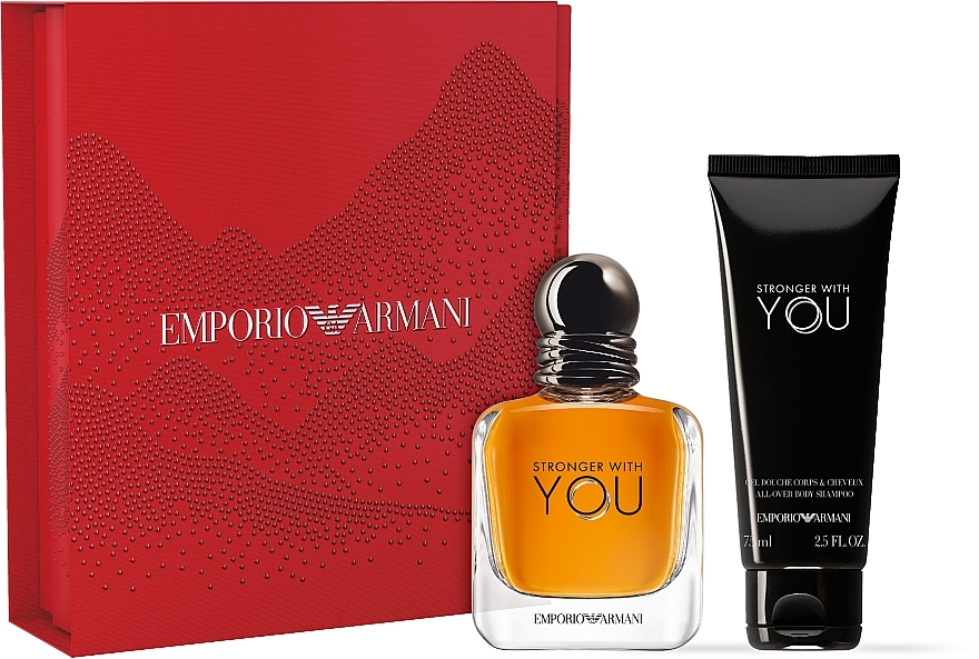 Giorgio Armani Emporio Armani Stronger With You - Zestaw (edt/50 ml + sh/gel/75 ml) — Zdjęcie N1