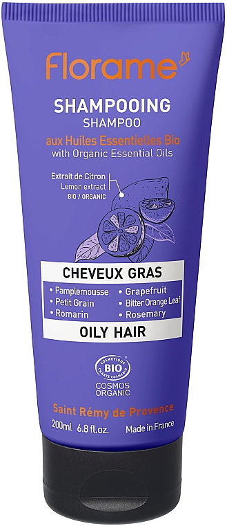 Szampon do włosów przetłuszczających się - Florame Oily Hair Shampoo — Zdjęcie N1