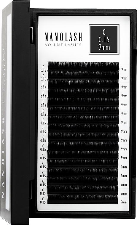 Sztuczne rzęsy C, 0.15 (9 mm) - Nanolash Volume Lashes — Zdjęcie N3