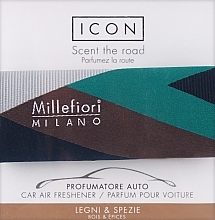 Zapach do samochodu Las i przyprawy - Millefiori Milano Icon Textile Geometric Car Air Freshener — Zdjęcie N1