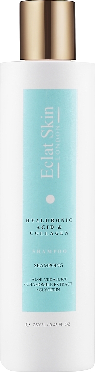 Regenerujący szampon do włosów z kolagenem i kwasem hialuronowym - Eclat Skin London Hyaluronic Acid & Collagen Shampoo — Zdjęcie N1