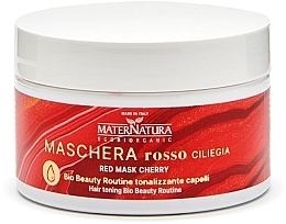 Maska koloryzująca do rudych włosów - MaterNatura Red Mask Cherry — Zdjęcie N1