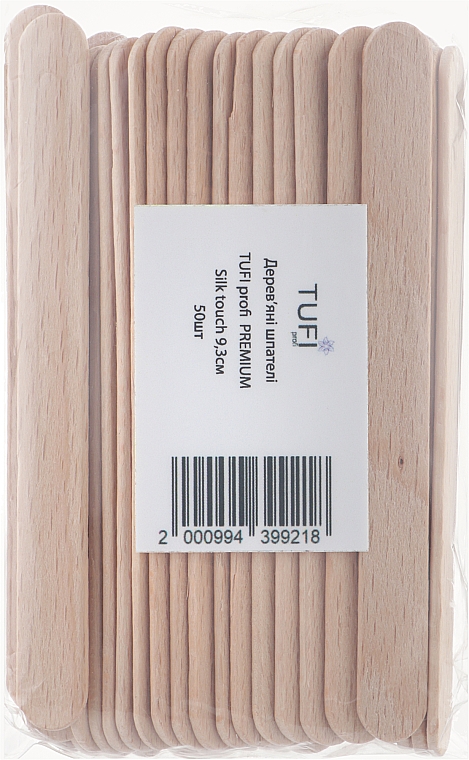 Drewniana szpatułka, 9,3 cm - Tufi Profi Premium Silk Touch — Zdjęcie N1