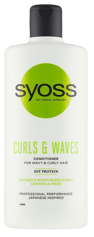 Odżywka do włosów kręconych i falowanych - Syoss Curls & Waves Conditioner With Soi Protein